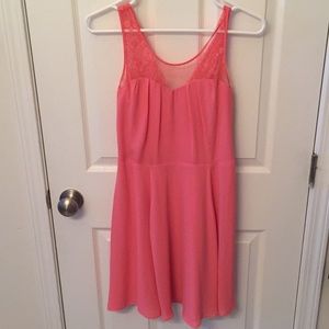 Express pink lace dress